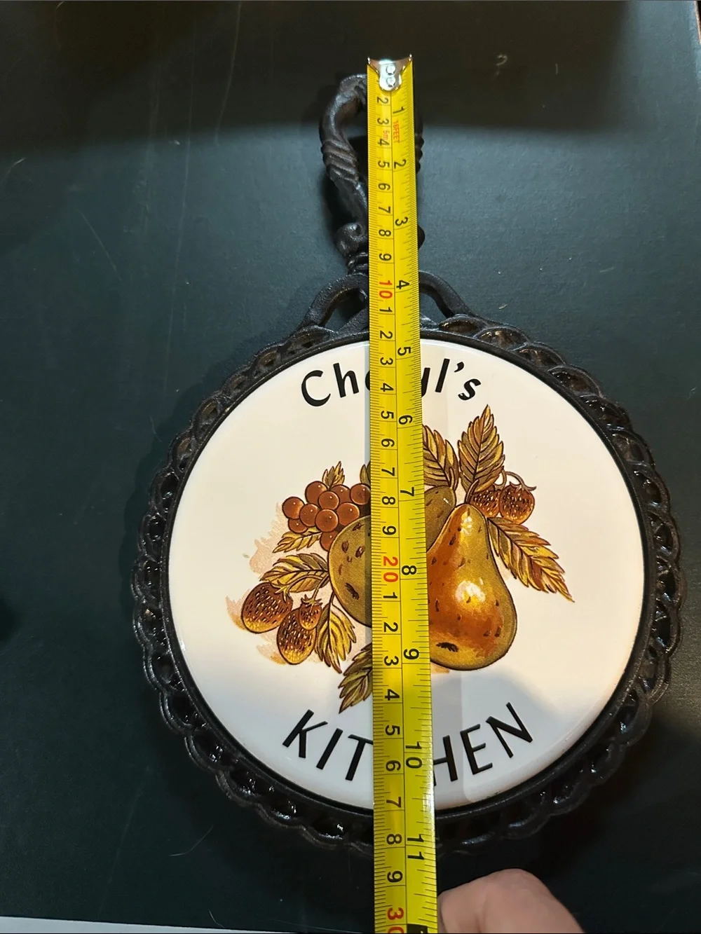 Cheryl’s Kitchen Decorative Trivet - Brown Pear Design